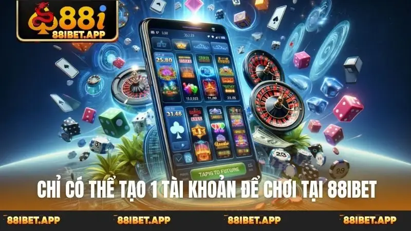Chỉ có thể tạo 1 tài khoản để chơi tại 88ibet