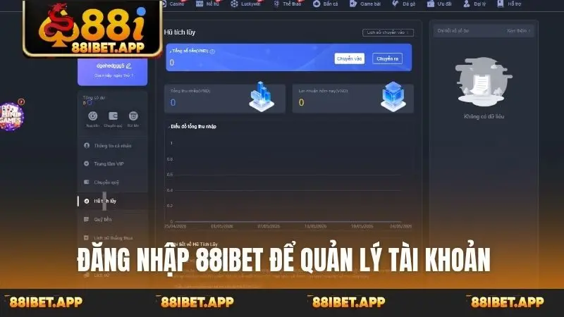 Đăng nhập 88ibet để quản lý tài khoản
