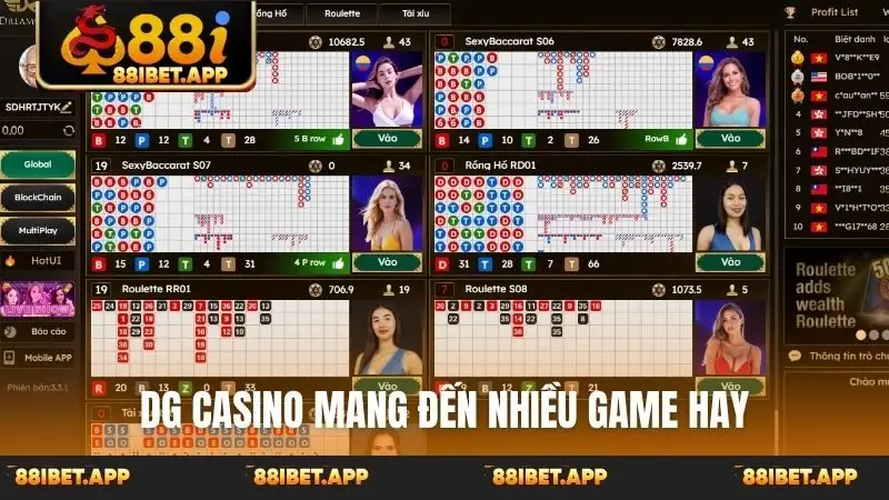 DG casino mang đến nhiều game hay