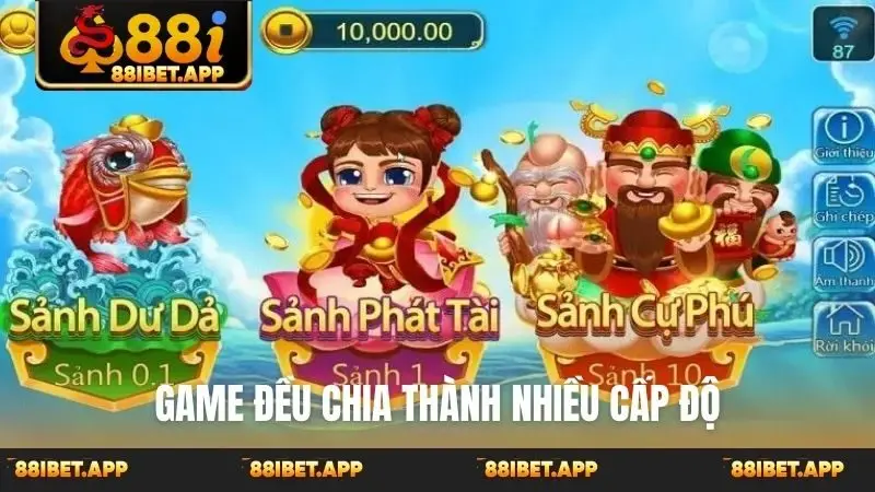 Game đều chia thành nhiều cấp độ